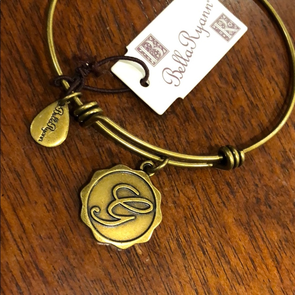 Bella Ryann Bangle Bracelet. Initial "G"